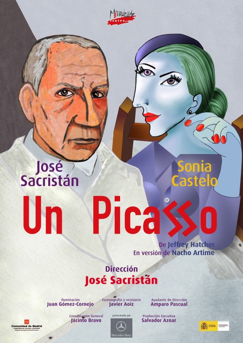 Cartel UN PICASSO con José Sacristán y Sonia Castelo