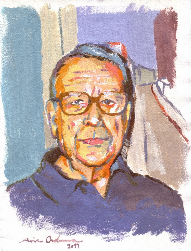 RETRATO DE JUAN ALCALDE, gouache/papel, 29x21 cm, 2011