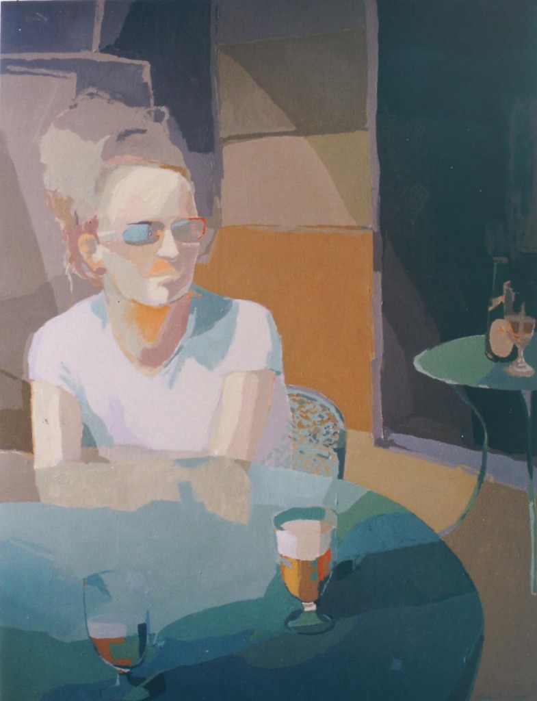 TRES CERVEZAS (La chica danesa), acrílico/lienzo, 116x89 cm, 2003