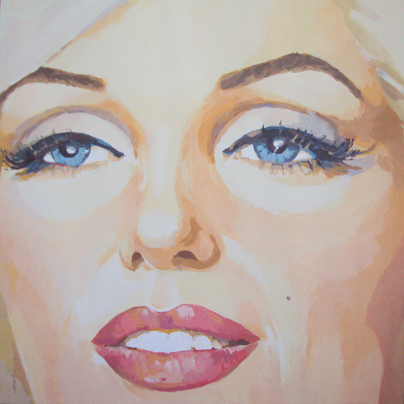 MARILYN-EYES, acrílico/lienzo, 100x100 cm