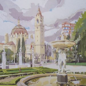 [07] FUENTE DE LAS NINFAS, acrílico/lienzo, 50x50 cm, 2016