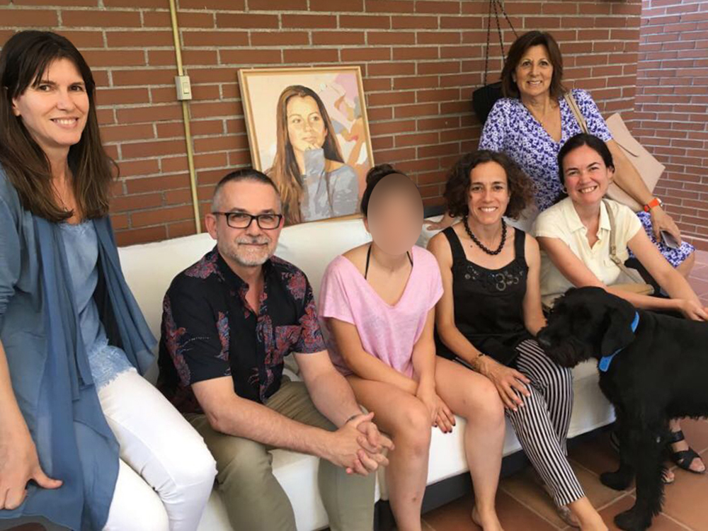 Con Teresa, Cris, Begoña, Piru y Carolina. 17 de julio de 2018