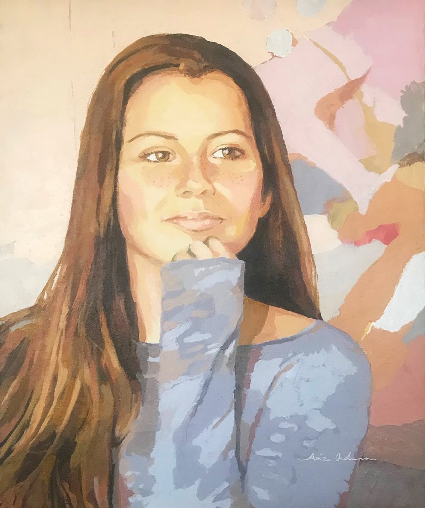 CRIS, RETRATO DE PRIMAVERA, 2018, acrílico/lienzo, 55x46 cm